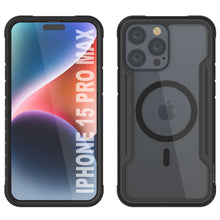 Cargar imagen en el visor de la galería, Estuche Punkcase Armor Stealth MAG Defense para iPhone 15 Pro Max, Funda Protectora de Grado Militar Multicapa [Negro]
