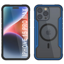 Cargar imagen en el visor de la galería, Punkcase iPhone 15 Pro Max Armadura Stealth MAG Defensa Funda Protectora de Grado Militar con Capa Múltiple [Azul Marino].
