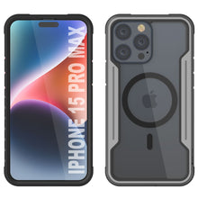 Cargar imagen en el visor de la galería, Punkcase iPhone 15 Pro Max Armor Stealth MAG Defense Case Funda protectora multicapa de grado militar [Gris-Negro]

 La funda Punkcase iPhone 15 Pro Max Armor Stealth MAG Defense es una cubierta protectora de grado militar de múltiples capas [Gris-Negro].
