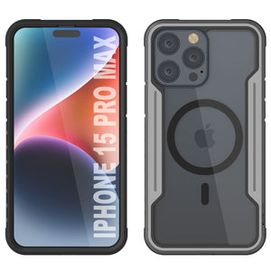Punkcase iPhone 15 Pro Max Armor Stealth MAG Defense Case Funda protectora multicapa de grado militar [Gris-Negro]

 La funda Punkcase iPhone 15 Pro Max Armor Stealth MAG Defense es una cubierta protectora de grado militar de múltiples capas [Gris-Negro].