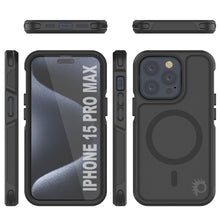 Cargar imagen en el visor de la galería, Funda PunkCase iPhone 15 Pro Max, [Serie Spartan 2.0] Funda Transparente Resistente y Robusta con Protector de Pantalla Incorporado [Negro]
