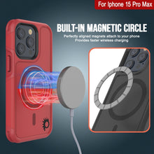 Cargar imagen en el visor de la galería, Cubierta PunkCase para iPhone 15 Pro Max, Serie Spartan 2.0, Transparente, Resistente y Resistente con Protector de Pantalla Incorporado [rojo]
