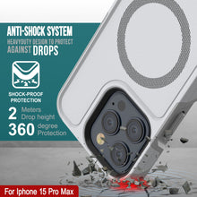 Cargar imagen en el visor de la galería, Funda para iPhone 15 Pro Max PunkCase, Serie Spartan 2.0, Cubierta Resistente Transparente de Alta Protección con Protector de Pantalla Incorporado [blanco]
