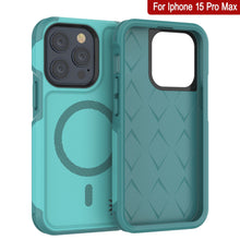 Cargar imagen en el visor de la galería, Funda PunkCase para iPhone 15 Pro Max, Serie Spartan 2.0, cubierta clara resistente y de gran resistencia con protector de pantalla incorporado [Azul]
