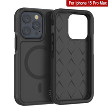Cargar imagen en el visor de la galería, Funda PunkCase iPhone 15 Pro Max, [Serie Spartan 2.0] Funda Transparente Resistente y Robusta con Protector de Pantalla Incorporado [Negro]
