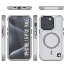 Cargar imagen en el visor de la galería, Funda para iPhone 15 Pro Max PunkCase, Serie Spartan 2.0, Cubierta Resistente Transparente de Alta Protección con Protector de Pantalla Incorporado [blanco]
