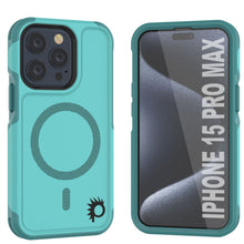 Cargar imagen en el visor de la galería, Funda PunkCase para iPhone 15 Pro Max, Serie Spartan 2.0, cubierta clara resistente y de gran resistencia con protector de pantalla incorporado [Azul]
