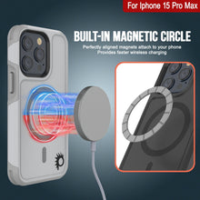 Cargar imagen en el visor de la galería, Funda para iPhone 15 Pro Max PunkCase, Serie Spartan 2.0, Cubierta Resistente Transparente de Alta Protección con Protector de Pantalla Incorporado [blanco]
