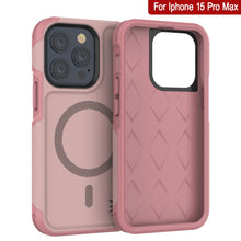 Cargar imagen en el visor de la galería, Funda PunkCase para iPhone 15 Pro Max, Serie Spartan 2.0, cubierta transparente resistente y resistente, con protector de pantalla incorporado [rosa]
