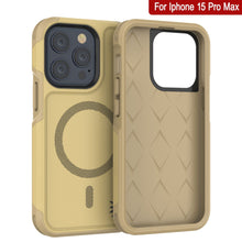 Cargar imagen en el visor de la galería, Funda PunkCase para iPhone 15 Pro Max, Serie Spartan 2.0, resistente transparente, cubierta robusta con protector de pantalla incorporado [amarillo]
