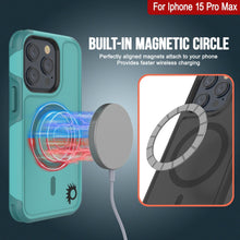 Cargar imagen en el visor de la galería, Funda PunkCase para iPhone 15 Pro Max, Serie Spartan 2.0, cubierta clara resistente y de gran resistencia con protector de pantalla incorporado [Azul]
