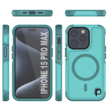 Cargar imagen en el visor de la galería, Funda PunkCase para iPhone 15 Pro Max, Serie Spartan 2.0, cubierta clara resistente y de gran resistencia con protector de pantalla incorporado [Azul]
