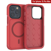 Cargar imagen en el visor de la galería, Cubierta PunkCase para iPhone 15 Pro Max, Serie Spartan 2.0, Transparente, Resistente y Resistente con Protector de Pantalla Incorporado [rojo]
