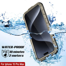 Cargar imagen en el visor de la galería, iPhone 15 Pro Max Metal Extreme 2.0 Series Funda impermeable de aluminio IP68 con protector de pantalla incorporado [Dorado]
