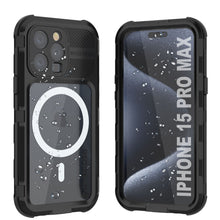 Cargar imagen en el visor de la galería, iPhone 15 Pro Max Metal Extreme 2.0 Series Funda impermeable de aluminio IP68 con protector de pantalla incorporado [Negro]
