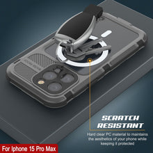 Cargar imagen en el visor de la galería, Funda resistente al agua de aluminio de la serie 2.0 Metal Extreme para iPhone 15 Pro Max con protector de pantalla incorporado [Color plata] IP68.
