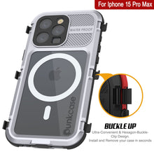 Load image into Gallery viewer, iPhone 15 Pro Max Metal Extreme 2.0 Series Aluminum Waterproof Case IP68 con Protector de Pantalla Incorporado [Blanco]
