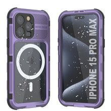 Cargar imagen en el visor de la galería, iPhone 15 Pro Max Metal Extreme 2.0 Series Aluminum Waterproof Case IP68 W/Buillt in Screen Protector [Purple]
Funda resistente al agua de aluminio de la serie Metal Extreme 2.0 para iPhone 15 Pro Max con IP68 y protector de pantalla incorporado [Morado]
