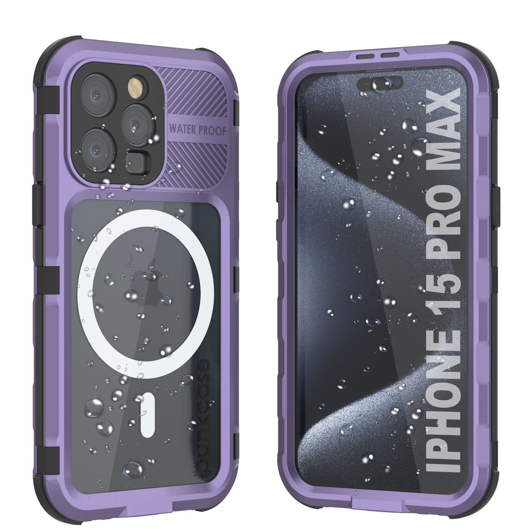 iPhone 15 Pro Max Metal Extreme 2.0 Series Aluminum Waterproof Case IP68 W/Buillt in Screen Protector [Purple]
Funda resistente al agua de aluminio de la serie Metal Extreme 2.0 para iPhone 15 Pro Max con IP68 y protector de pantalla incorporado [Morado]