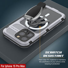 Load image into Gallery viewer, iPhone 15 Pro Max Metal Extreme 2.0 Series Aluminum Waterproof Case IP68 con Protector de Pantalla Incorporado [Blanco]
