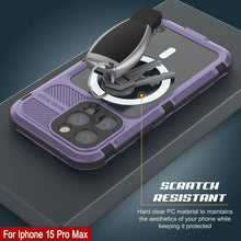 Cargar imagen en el visor de la galería, iPhone 15 Pro Max Metal Extreme 2.0 Series Aluminum Waterproof Case IP68 W/Buillt in Screen Protector [Purple]
Funda resistente al agua de aluminio de la serie Metal Extreme 2.0 para iPhone 15 Pro Max con IP68 y protector de pantalla incorporado [Morado]
