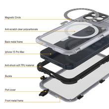 Load image into Gallery viewer, iPhone 15 Pro Max Metal Extreme 2.0 Series Aluminum Waterproof Case IP68 con Protector de Pantalla Incorporado [Blanco]
