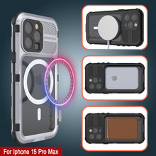 Load image into Gallery viewer, iPhone 15 Pro Max Metal Extreme 2.0 Series Aluminum Waterproof Case IP68 con Protector de Pantalla Incorporado [Blanco]
