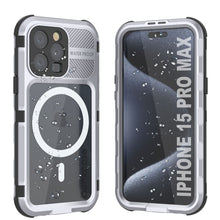 Load image into Gallery viewer, iPhone 15 Pro Max Metal Extreme 2.0 Series Aluminum Waterproof Case IP68 con Protector de Pantalla Incorporado [Blanco]
