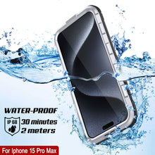 Load image into Gallery viewer, iPhone 15 Pro Max Metal Extreme 2.0 Series Aluminum Waterproof Case IP68 con Protector de Pantalla Incorporado [Blanco]
