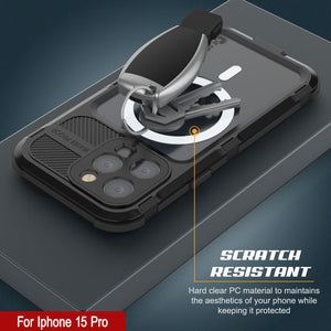 iPhone 15 Pro Metal Extreme 2.0 Serie Funda de Aluminio Impermeable IP68 con Protector de Pantalla Incorporado [Negro]