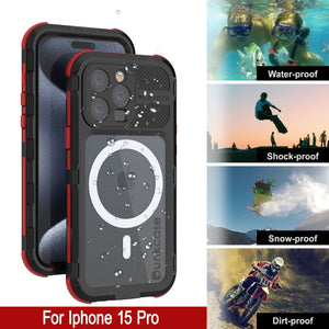 iPhone 15 Pro Metal Extreme 2.0 Series Aluminum Waterproof Case IP68 W/Buillt in Screen Protector [Black-Red]

Funda impermeable de aluminio de la serie Metal Extreme 2.0 para iPhone 15 Pro con IP68, con protector de pantalla incorporado [Negro-Rojo].