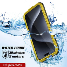 Load image into Gallery viewer, iPhone 15 Pro Metal Extreme 2.0 Series Aluminum Waterproof Case IP68 con protector de pantalla incorporado [Amarillo]
