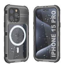 Cargar imagen en el visor de la galería, iPhone 15 Pro Metal Extreme 2.0 Serie Estuche de Aluminio Resistente al Agua IP68 con Protector de Pantalla Incorporado [Plata]
