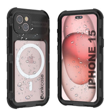 Cargar imagen en el visor de la galería, iPhone 15 Metal Extreme 2.0 Series Estuche impermeable de aluminio IP68 con protector de pantalla incorporado [Negro]
 
iPhone 15 Funda de Aluminio de la Serie Metal Extreme 2.0 a prueba de agua IP68 con Protector de Pantalla Incorporado [Negro]

