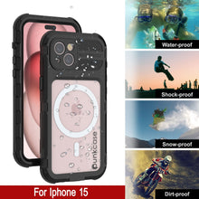 Cargar imagen en el visor de la galería, iPhone 15 Metal Extreme 2.0 Series Estuche impermeable de aluminio IP68 con protector de pantalla incorporado [Negro]
 
iPhone 15 Funda de Aluminio de la Serie Metal Extreme 2.0 a prueba de agua IP68 con Protector de Pantalla Incorporado [Negro]
