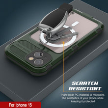 Cargar imagen en el visor de la galería, iPhone 15 Metal Extreme 2.0 Series Funda impermeable de aluminio IP68 con protector de pantalla incorporado [Verde Oscuro]
