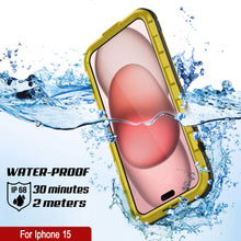 Cargar imagen en el visor de la galería, iPhone 15 Metal Extreme 2.0 Series, Funda Impermeable de Aluminio IP68 con Protector de Pantalla Incorporado [Amarillo]
