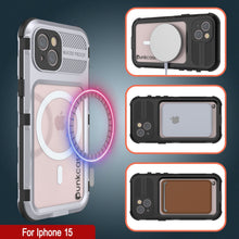 Cargar imagen en el visor de la galería, iPhone 15 Metal Extreme 2.0 Serie Funda de Aluminio Impermeable IP68 con Protector de Pantalla Incorporado [Blanco]
