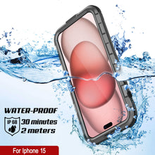 Cargar imagen en el visor de la galería, Funda impermeable de aluminio de la serie iPhone 15 Metal Extreme 2.0 con protector de pantalla incorporado IP68 [Plata]
