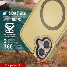 Cargar imagen en el visor de la galería, Funda PunkCase para iPhone 16, [Serie Spartan 2.0], transparente, resistente y duradera, con protector de pantalla incorporado [amarillo]
