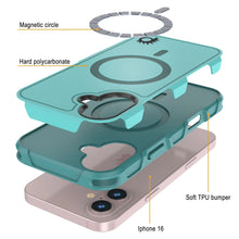 Cargar imagen en el visor de la galería, Funda PunkCase para iPhone 16, [Serie Spartan 2.0], transparente, resistente y duradera, con protector de pantalla incorporado [azul]
