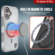 Cargar imagen en el visor de la galería, Funda PunkCase para iPhone 16 Plus, [Serie Spartan 2.0], transparente, resistente y duradera, con protector de pantalla incorporado [blanco]
