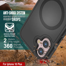 Cargar imagen en el visor de la galería, Funda PunkCase para iPhone 16 Plus, [Serie Spartan 2.0], transparente, resistente y duradera, con protector de pantalla incorporado [negro]
