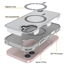 Cargar imagen en el visor de la galería, Funda PunkCase para iPhone 16 Plus, [Serie Spartan 2.0], transparente, resistente y duradera, con protector de pantalla incorporado [blanco]
