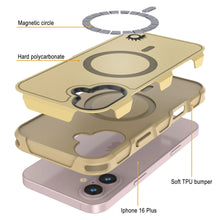 Cargar imagen en el visor de la galería, Funda PunkCase para iPhone 16 Plus, [Serie Spartan 2.0], transparente, resistente y duradera, con protector de pantalla incorporado [amarillo]
