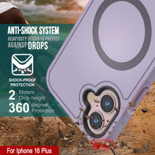 Cargar imagen en el visor de la galería, Funda PunkCase para iPhone 16 Plus, [Serie Spartan 2.0], transparente, resistente y duradera, con protector de pantalla incorporado [lila]
