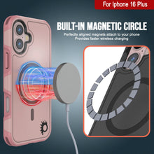 Cargar imagen en el visor de la galería, Funda PunkCase para iPhone 16 Plus, [Serie Spartan 2.0], transparente, resistente y duradera, con protector de pantalla incorporado [rosa]
