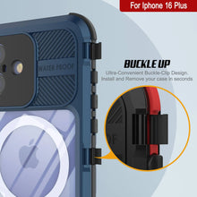 Load image into Gallery viewer, Funda impermeable de aluminio Metal Extreme 2.0 Series para iPhone 16 Plus con protección IP68 y protector de pantalla incorporado [azul]
