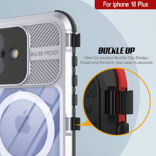 Load image into Gallery viewer, Funda impermeable de aluminio Metal Extreme 2.0 Series para iPhone 16 Plus con protección IP68 y protector de pantalla incorporado [blanco]
