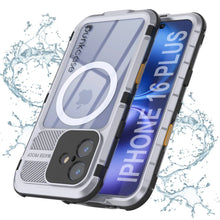 Load image into Gallery viewer, Funda impermeable de aluminio Metal Extreme 2.0 Series para iPhone 16 Plus con protección IP68 y protector de pantalla incorporado [blanco]
